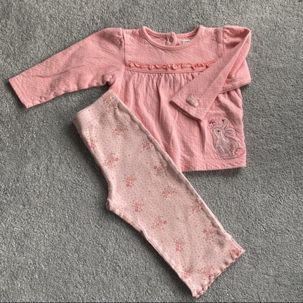 Carter’s - 2 Piece Floral Bunny Outfit - 24 months